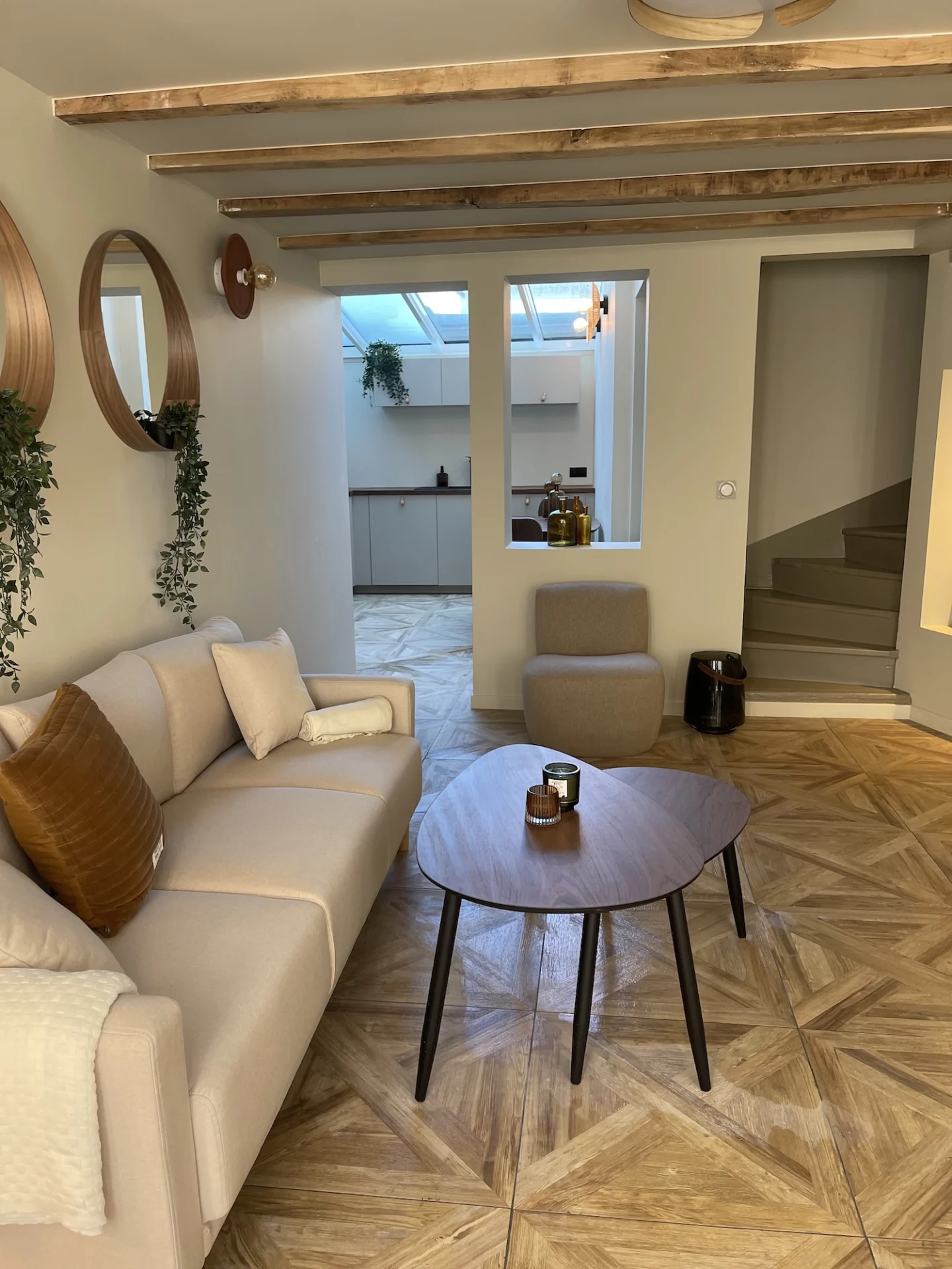 Salon après rénovation à Pont-l’Évêque