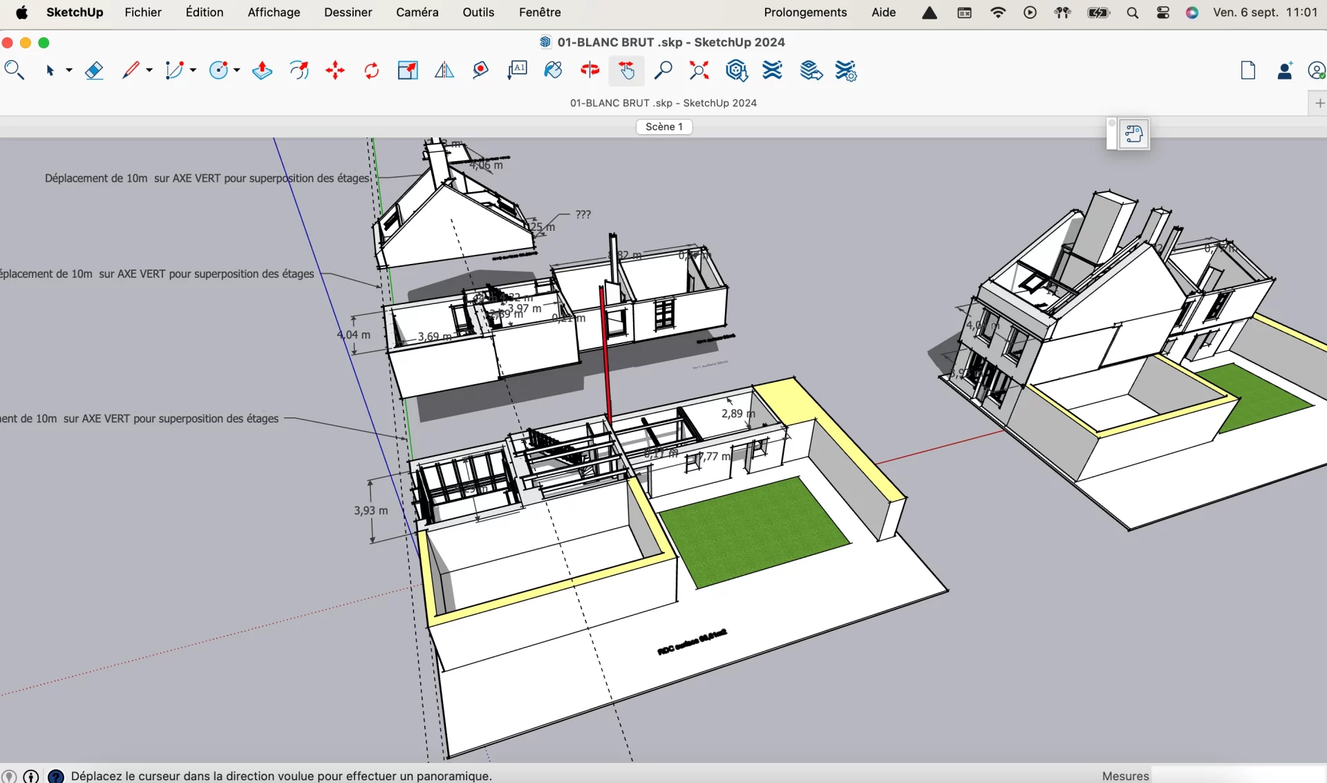 Projection 3D de Maison de 150 m² à Pont-l’Évêque